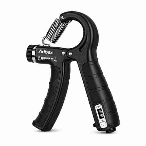 adbex Adjustable Hand Gripper with Counter | Grip Strengthener 5-60kg Hand Grip/Fitness Grip (Black) - Image 5