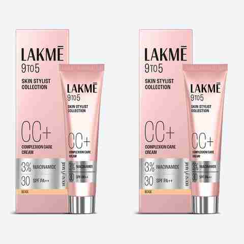 Lakmé 9 to 5 Complexion Care Face Cream Foundation - Pack of 2 Foundation (Beige, 60 g) - Image 5