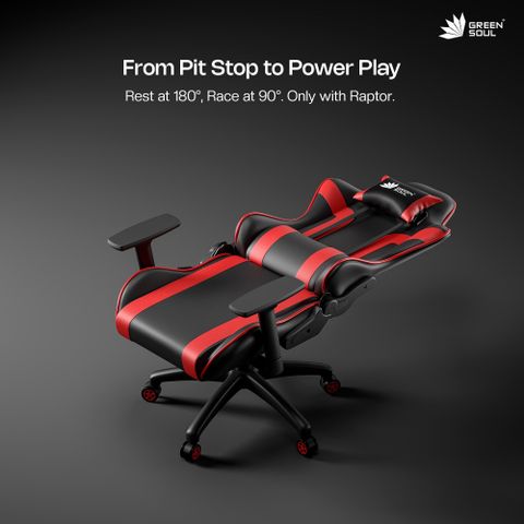 GREEN SOUL Raptor 2.0 Racing Edition Gaming Chair, Black/Red - Image 6
