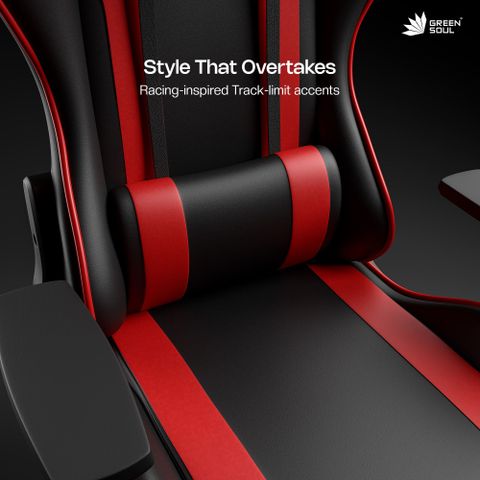 GREEN SOUL Raptor 2.0 Racing Edition Gaming Chair, Black/Red - Image 4