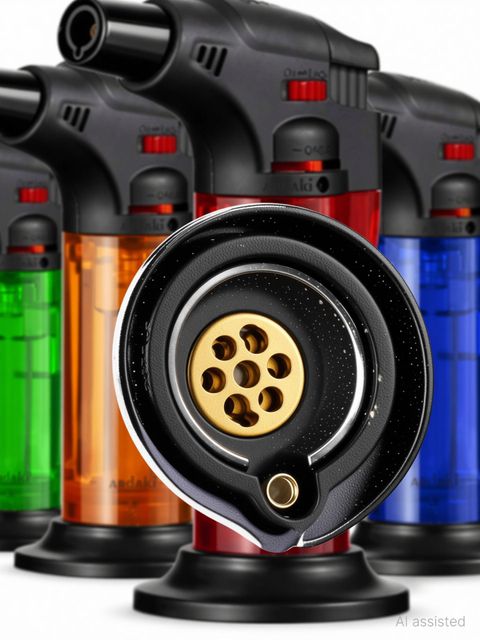 ARDAKI Jet Flame Refillable Butane Gas Lighter,Windproof ABS Plastic Handy Lighter with Safety Lock, BBQ, Candle, Bonfire & Camping Lighter with Stand Flame Gun Pocket Lighter (MULTICOLOR) - Image 8