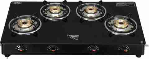 Prestige Magic Plus GTMP-04 L With Powder Coated Body Glass Manual Gas Stove (4 Burners) - Image 5