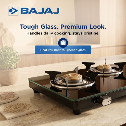 Bajaj UCX 3B Glass Manual Gas Stove, 3 Burners - Image 7