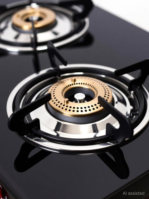 Fogger Popular Black Glass Cooktop 3 Burner Glass Manual Gas Stove (3 Burners) - Image 5