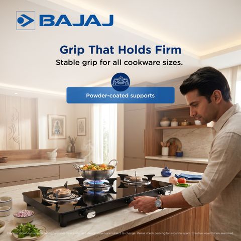 Bajaj UCX 3B Glass Manual Gas Stove, 3 Burners - Image 8