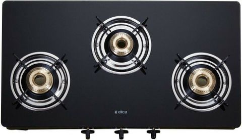 Elica 703 CT VETRO BLK Glass Manual Gas Stove (3 Burners) - Image 6