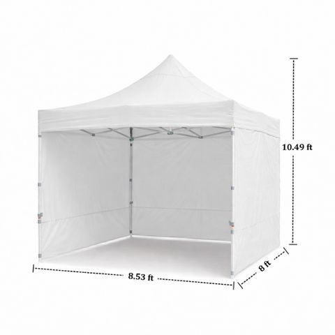 KriShyam ® 10x10 Ft Pop-Up Canopy Tent with Side Cover | Waterproof Outdoor Garden Gazebo Metal Gazebo (Finish Color - White) - Image 7