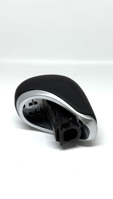 SNTP Genuine Leather Gear Knob for Verna/Venue, Black Silver - Image 5