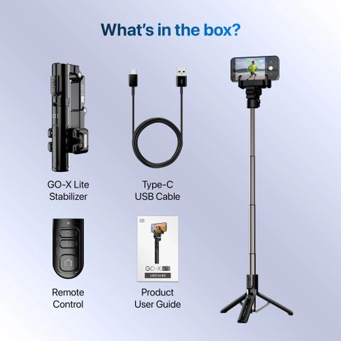 IZI GO X Lite Smartphone Stabilizer with Remote, Automatic Rotation, AI Tracking Single Gimbal for Mobile (310) - Image 6
