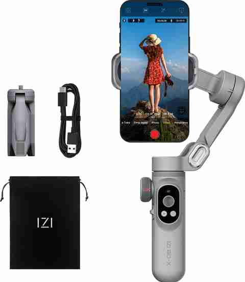 IZI GO-X Smartphone Gimbal Stabilizer With OLED Display & Wireless Charging Pad Single Gimbal for Mobile (310) - Image 4