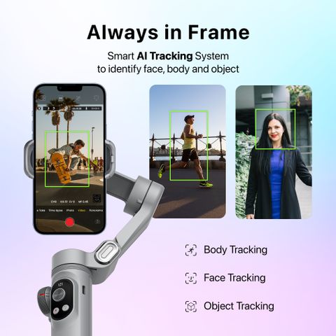 IZI GO-X Smartphone Gimbal Stabilizer With OLED Display & Wireless Charging Pad Single Gimbal for Mobile (310) - Image 6