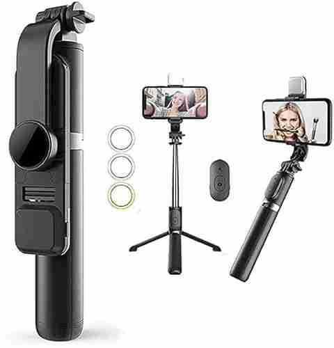 PRANCING UNICORN Selfie Stick with LED Light & Bluetooth Remote - Image 2