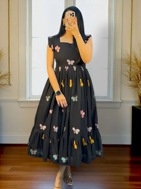 black calf length dress Remorse Women Fit and Flare Midi/Calf Belt Size:38 length dress in a SPIDERWEB Black Dress Cheap Vintage