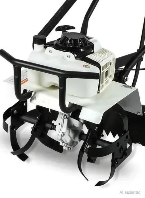 GSCPT Power Mini Tiller/Mini Power Tiller/Cultivator/Rotary Weeder 2 Stroke 63cc Fuel Grass Trimmer (Manual Feed) - Image 7