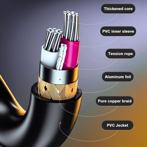 Urban Infotech 10 Meter 6.35mm Mono Audio Cable â TS to TS Instrument Patch Cord Double Angled TRS Patch Cable (10 m in Length) - Image 7