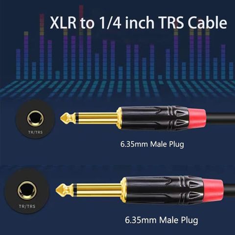 Urban Infotech 10 Meter 6.35mm Mono Audio Cable â TS to TS Instrument Patch Cord Double Angled TRS Patch Cable (10 m in Length) - Image 6