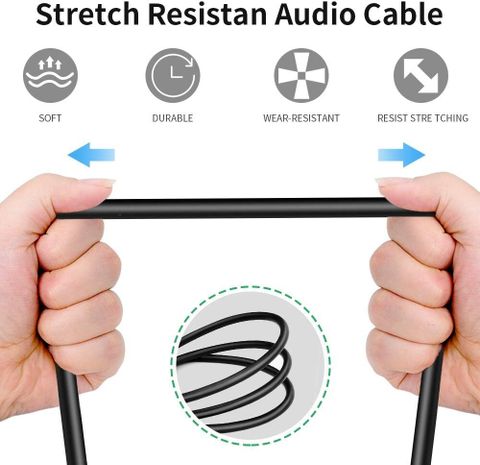 Urban Infotech 10 Meter 6.35mm Mono Audio Cable â TS to TS Instrument Patch Cord Double Angled TRS Patch Cable (10 m in Length) - Image 8