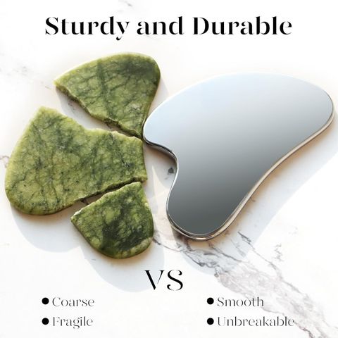 WOMS Stainless Steel Gua Sha Massage Tool (Silver) - Image 5