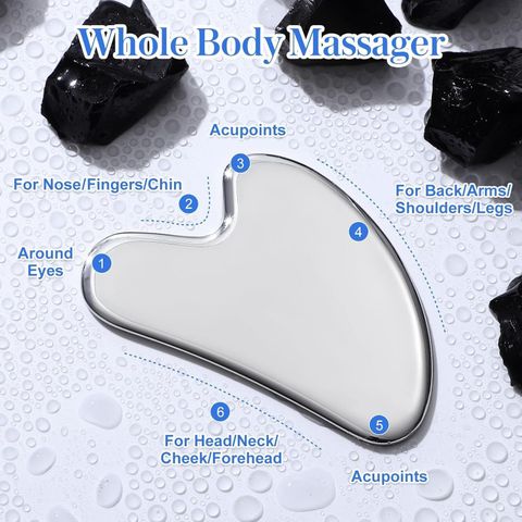 WOMS Stainless Steel Gua Sha Massage Tool (Silver) - Image 7