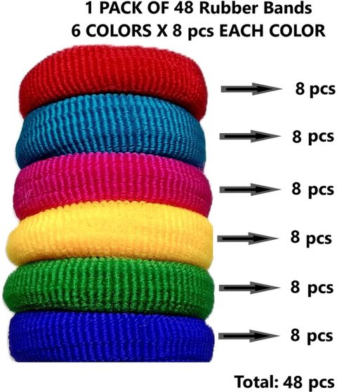 ヘアゴム No.221 Wondrous Multi-Colored Hair Accessories Pack of 48 Hair Rubber