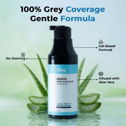 Rise for Men Quick Beard & Hair Color, Natural Black, 200ml - Image 8