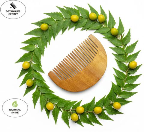 ncr Original Neem Wooden Hair Comb(Pack of 5) - Image 8