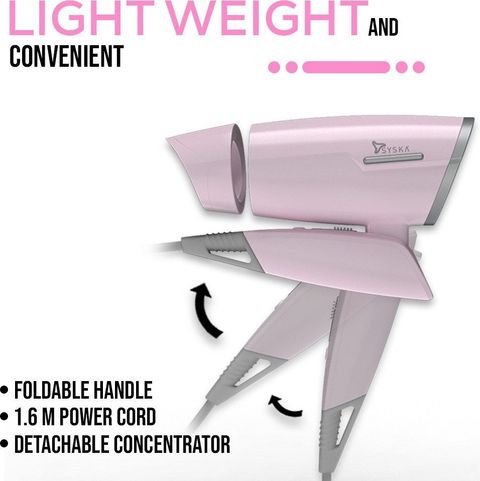 Syska HD1200 Hair Dryer 1200W Pink - Image 7