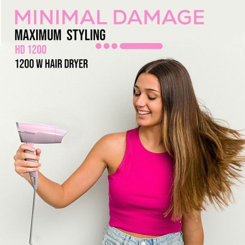 Syska HD1200 Hair Dryer 1200W Pink - Image 4