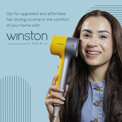 Winston Turbo X Hair Dryer 1600W Grey Yellow - Image 4