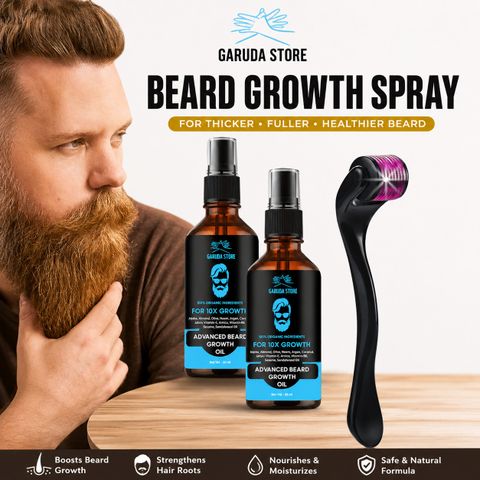 Garuda Store Advanced Beard Care Oil Kit with 0.5 mm Derma Roller for Men (1 Items in the set) - Image 7