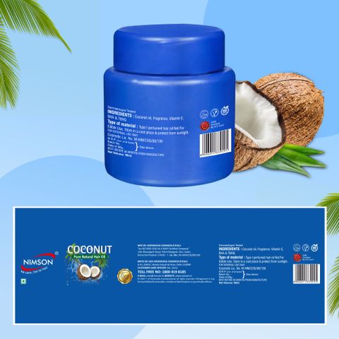 Nimson Coconut Pure Natural Hair Oil For Nourishing and Caring Benefits for Body & Hair à¤à¥à¤¶ तà¥à¤² (500 ml) - Image 4