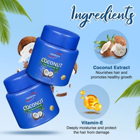 Nimson Coconut Pure Natural Hair Oil For Nourishing and Caring Benefits for Body & Hair à¤à¥à¤¶ तà¥à¤² (500 ml) - Image 7