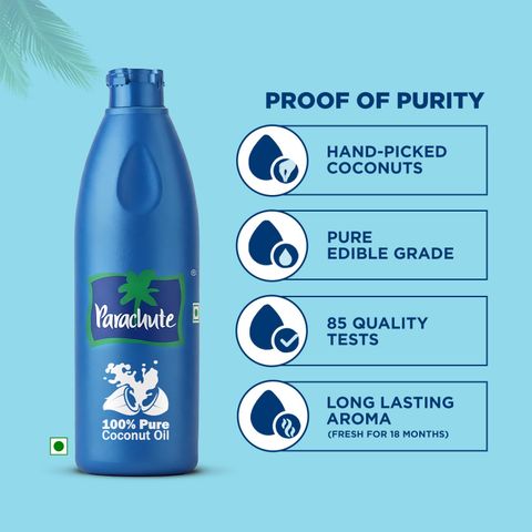 Parachute 100% Pure Coconut Hair Oil, 1L - Image 7
