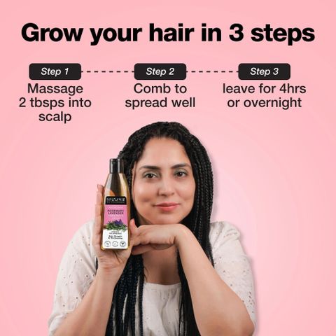 Soulflower Rosemary Lavender Hair Growth Oil, 100% Pure, Clinically Proven, Fall Control Hair Oil (120 ml) - Image 6