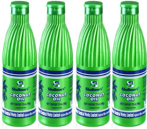 shalimar's Coconut oil green hdpe 175 ml pack of 4 Hair Oil (700 ml) - Image 4