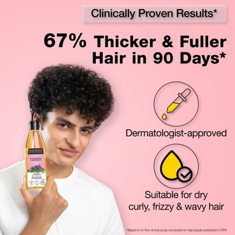 Soulflower Rosemary Lavender Hair Growth Oil, 100% Pure, Clinically Proven, Fall Control Hair Oil (120 ml) - Image 3