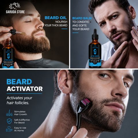 Garuda Store Advanced Beard Care Oil Kit with 0.5 mm Derma Roller for Men (1 Items in the set) - Image 8