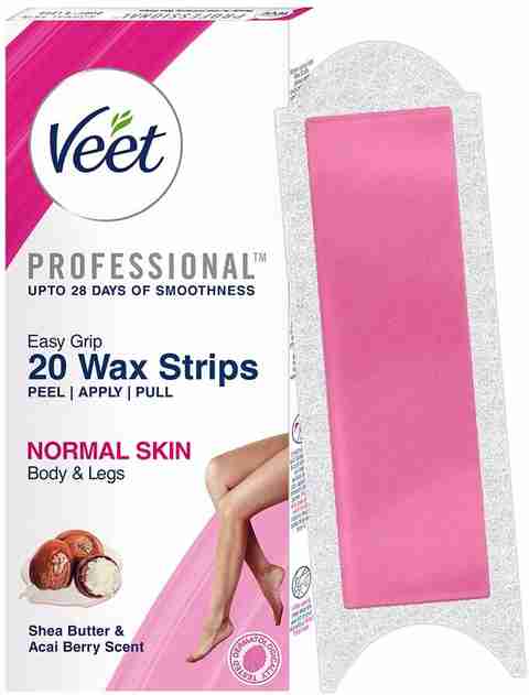 Veet Full Body Waxing Strips Kit Normal Skin 20 Strips - Image 3