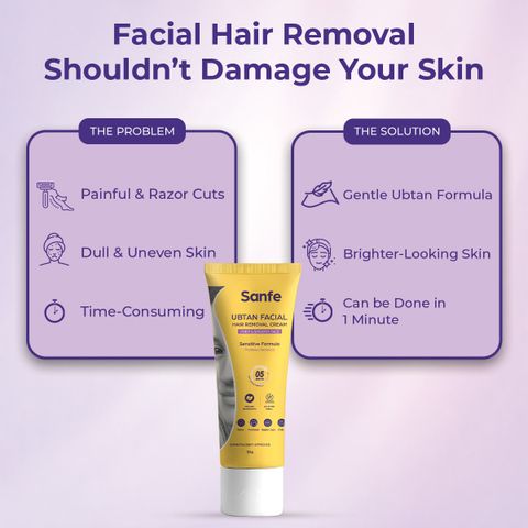 Sanfe Ubtan Facial Hair Removal Cream 50g - Image 5