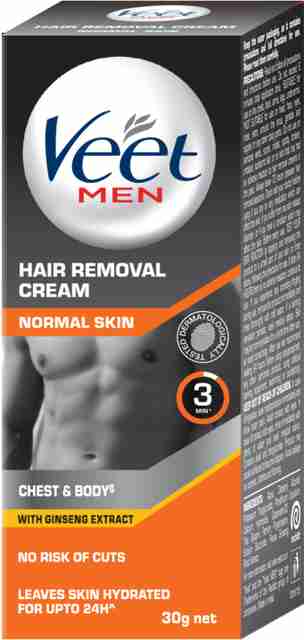 Veet Men Hair Removal, Wax Chest Body underarm, Better than Razor, Normal Skin care Cream (50 g) - Image 5