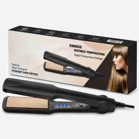 Zeno Volt 329 Professional Hair Straightener with Adjustable Temperature Hair Straightener (Black) - Image 3