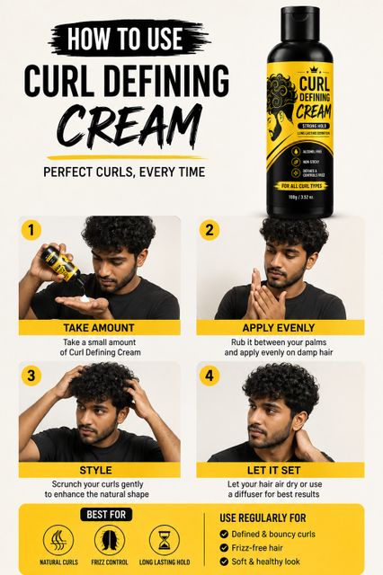 FLIXY Curly Hair Cream for Curl Definition & Frizz Control 100g Hair Styler (100 g) - Image 4
