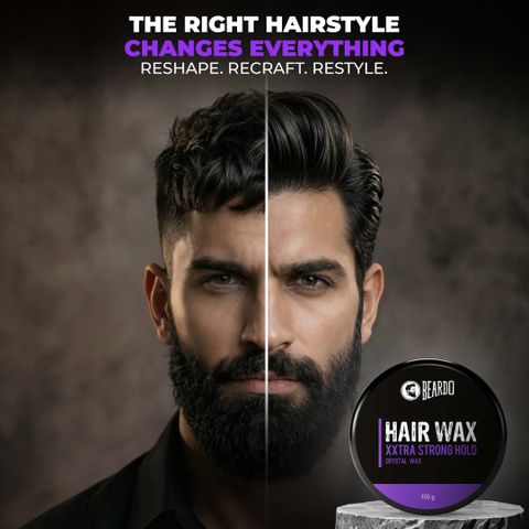BEARDO XXtra Stronghold Crystal Wax for Men | Hair Styling for Glossy Finish & Shine Hair Styler (100 g) - Image 8
