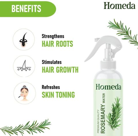 Homeda Rosemary Water for Hair Growth, Rose mary water spray Rose marry Rose Merry Mist (400 ml) - Image 6