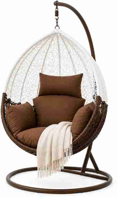 SwingNest Swing Nest Hammock Swing Chair with Stand for adult Swing for Balcony Steel Large Swing (White, Brown, Pack of 4, DIY(Do-It-Yourself)) - Image 5