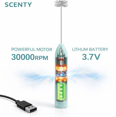SCENTY 50W Blue Hand Blender with Coffee Frother - Image 4
