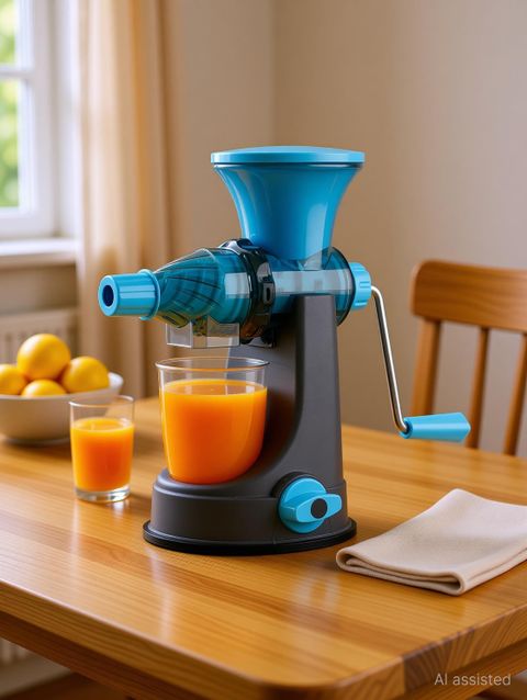 FlatKitch Plastic Manual Juicer, Blue - Image 6