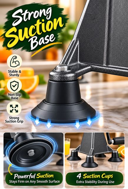 Extracto Aluminium Aluminium Manual Juicer Hand Press Black Kitchen Juice Maker Hand Juicer (Black) - Image 8