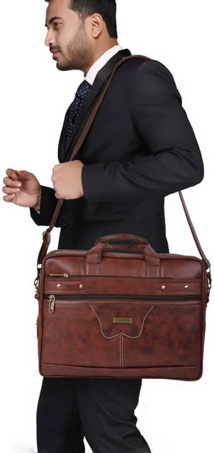 Veneer Men Brown Messenger Bag - Image 7