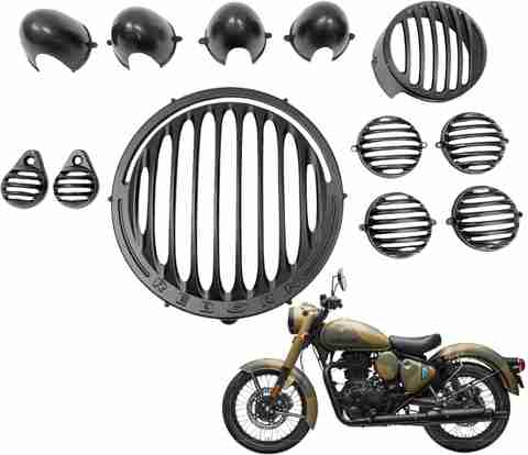 Dhe Best Bike HGR6 Headlight LED Indicator Grill 12 For RE Classic Reborn 350 Headlight Frame Support (Royal Enfield 2018) - Image 2